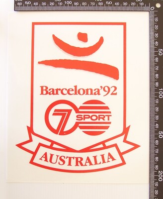 VINTAGE BARCELONA 1992 OLYMPIC GAMES CHANEL SPORT AUSTRALIA PROMO STICKER  Australia