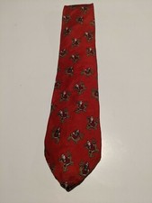 John Henry Santa Riding Reindeer Christmas Xmas 3.25" silk tie made in the USA