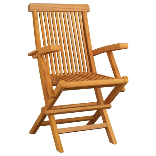 Garden Chairs with Anthracite Cushions 6 pcs Solid Teak Wood K0M1 - Picture 4 of 11