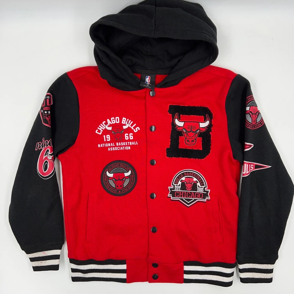 NBA Chicago Bull Youth Boys Jacket Small 8 Hood Embroidered Logo Full Zip |  eBay