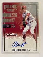 2016 Elite Extra Edition Contenders College Ticket Auto Alec Hansen 23A oklahoma