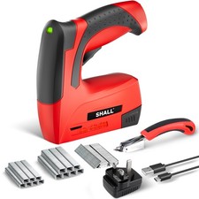 SHALL Cordless Staple Gun,3in1 Electric Brad Nailer/Stapler,with 2500 Staples UK