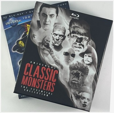 Universal Classic Monsters Essential Collection Box Set 8 Movies Bluray Book +
