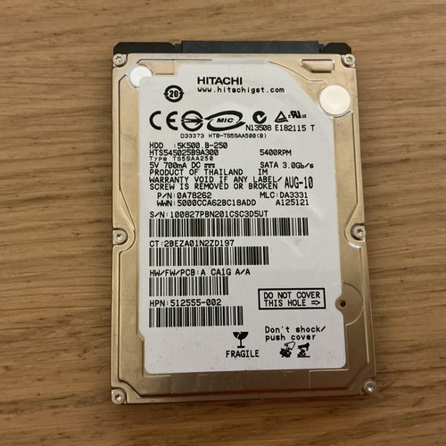 Hitachi Travelstar HTS545025B9A300 250Gb SATA 2,5" 5400rpm gebraucht