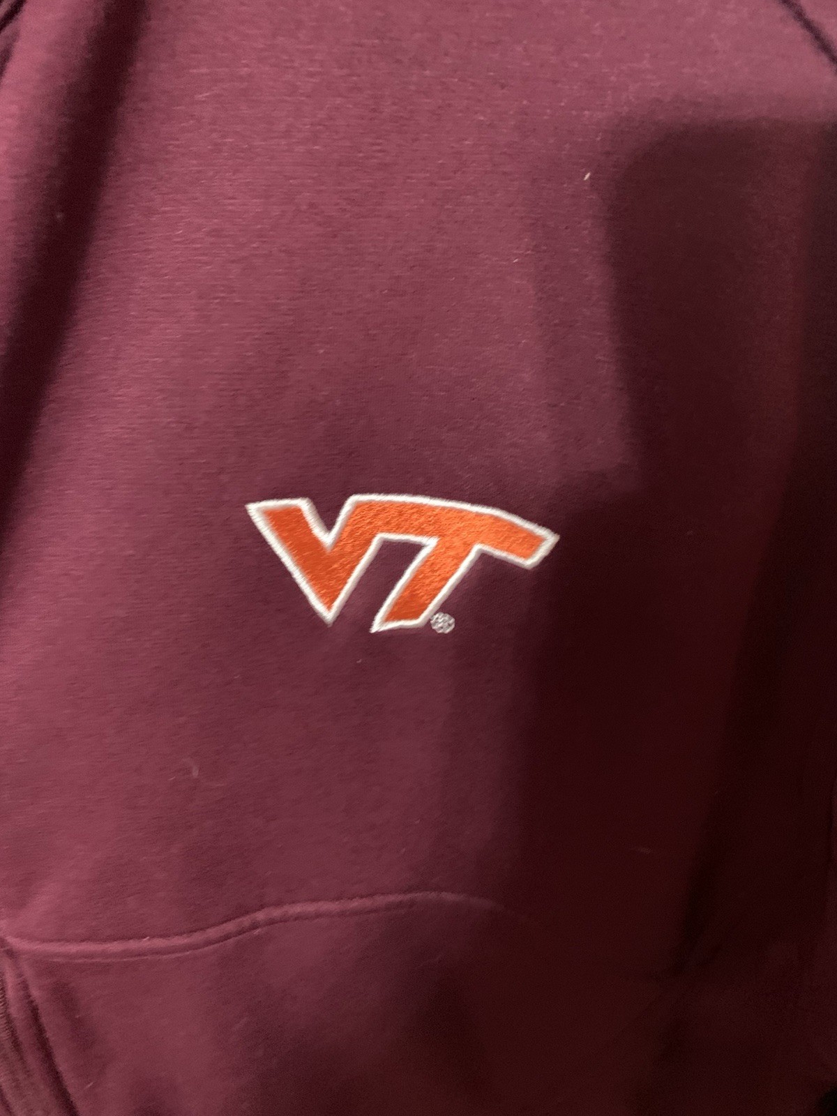 Mens Virginia Tech Hokies Under Armour Jacket Size Medium Loose Fit Full Zip thumbnail 2