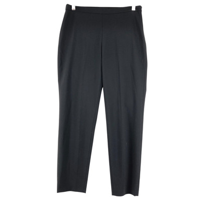 Theory Womens Size 4 Pants Trousers High Waist Wool Lined Stretch Side Zip Black