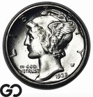1935-S Mercury Dime, Full Split Bands, Blast White Solid Gem BU++ FSB