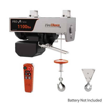 Pro-A Series Electric Wire Rope Hoist 40 ft.  1/2 ton 1100 lb 110V Prowinch