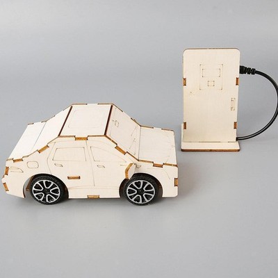 DIY Wissenschaft Experimentierkasten Elektroauto Ladestation Modell Holz