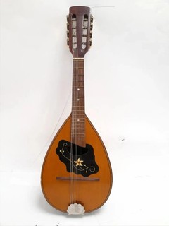 8 String Bowlback Mandolin with Soft Case Vintage Instrument 62cm Collectable