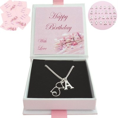 Katze Halskette mit Buchstabe für Mädchen oder Frauen, Geschenk für Tochter, Mama, Tante