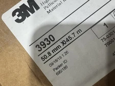 2" x 50 Yd Roll Reflective Sheeting 3M 3930 High Intensity Prismatic White Refl 