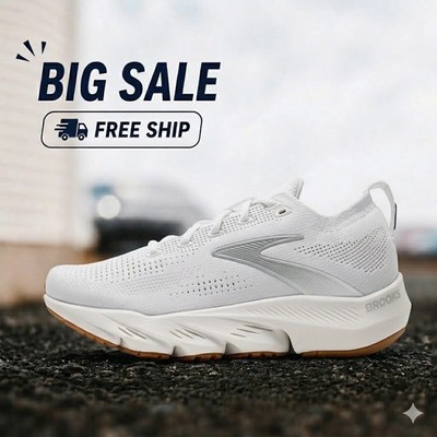 Brooks Women's Glycerin Flex Running Shoe/White/Silver/B No Ship CA