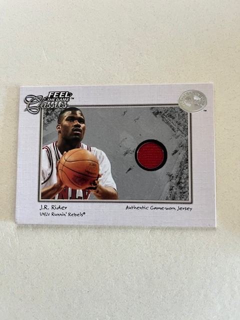 2001 Fleer Greats of the Game J.R. Rider Feel the Game Classics GU Jersey-UNLV