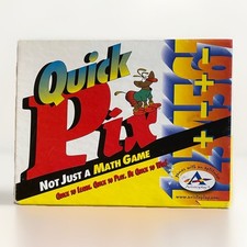 1999 QUICK PIX - NOT JUST MATH GAME addition  subtraction flashcard match EUC