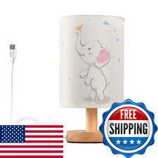 Yyzzh Table Lamp Cute Elephant Baby Play Autumn Leaves Rain Cloud Cartoon