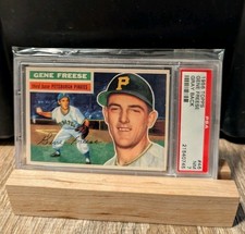 1956 Topps  Gene Freese #46 PSA 7 NM Gray Back Pirates 