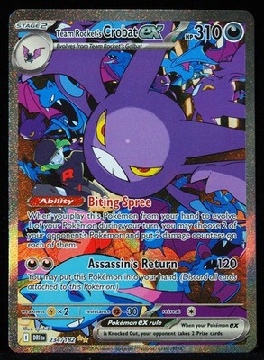 Team Rocket's Crobat ex #234/182 Destined Rivals NM-M Pokemon Card
