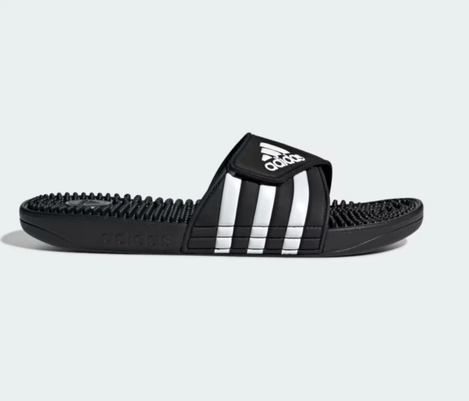 Size 11 - Men's adidas Adissage Slide Sandals- Black/White/Black F35580