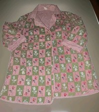 Vintage 50 60s Miss Elaine Bed Coat Jacket Dressing Robe Small Quilted Pink Lrg