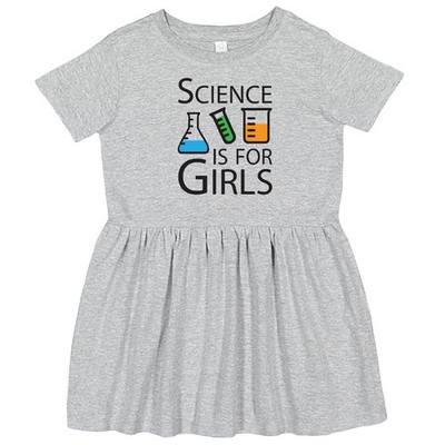 Inktastic Science Is For Girls Toddler Dress Beaker Girl Power Test Tube Fun