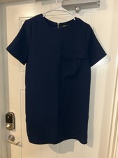 Forever 21 Navy Blue Shift Dress with Breast Pocket-Women's size medium