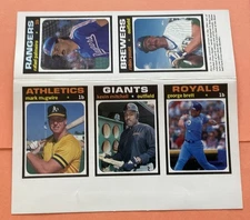 1991 Sports Card Pocket Price Guide ~ UNCUT SHEET ~ RARE ~ BRETT ~ YOUNT ~ HOF