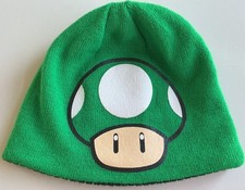 Super Mario 1  Up Mushroom Beanie Hat   Youth/Teen Size   Very Good Condition