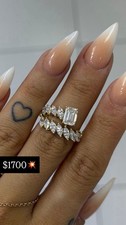 14k Yellow Gold Lab-Created White Diamond Eme...
