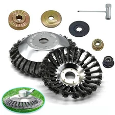 8 Inch Weed Wacker Attachments Heads,Steel Wire Rotary Brush Cutter Trimmer H...