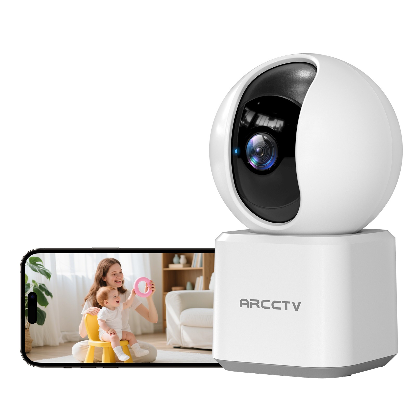 ARCCTV 2K Indoor Home WiFi6 Baby/Pet Security Camera Motion Detection & Tracking-image