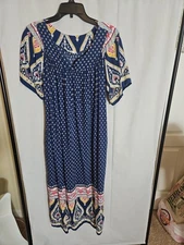 Ekouaer Womens House Dress Nightgown Shift  Boho Floral Womens Size Medium 