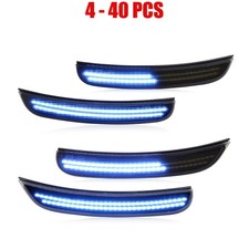 4-40x Smoke Dynamic Scan Blue LED Side Marker Light for Dodge Charger 2015-23 A