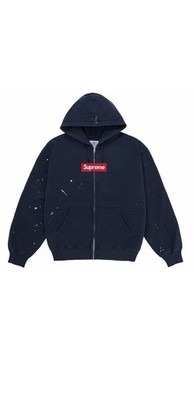 Supreme x MM6 Maison Margiela Box Logo Zip Up Hoodie Size Large