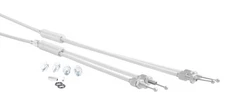Upper & Lower gyro cables for old school BMX - WHITE