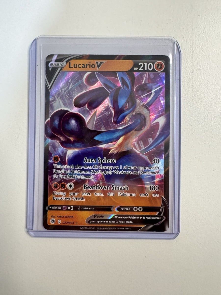 2020 Pokémon Champion's Path #027 Lucario V — front