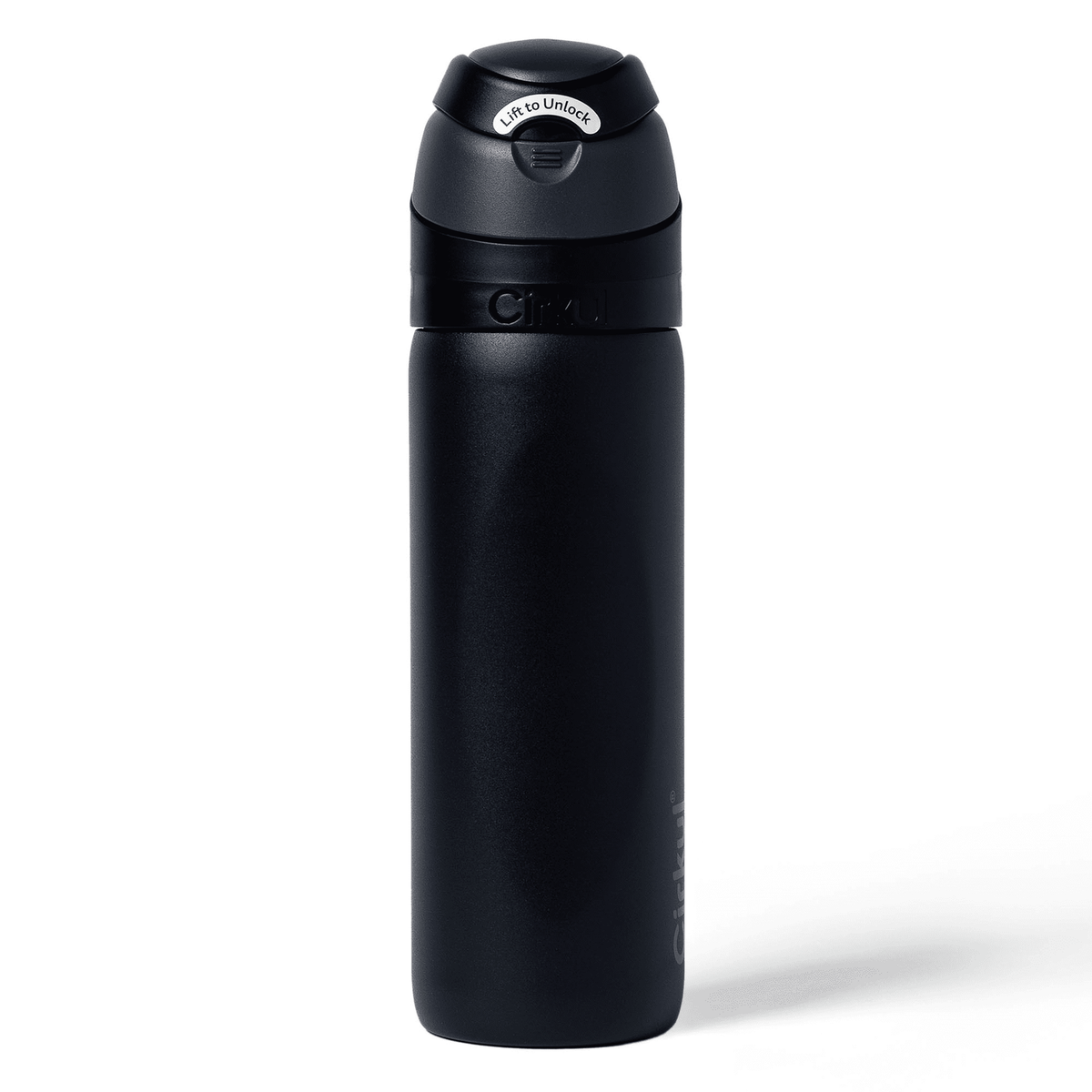 Cirkul 26oz StrawSip Flip Water Bottle, Stainless Steel, , Onyx