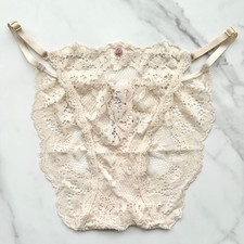 Victoria's Secret Dream Angels Lace Adjustable String Bikini Panty Marzipan