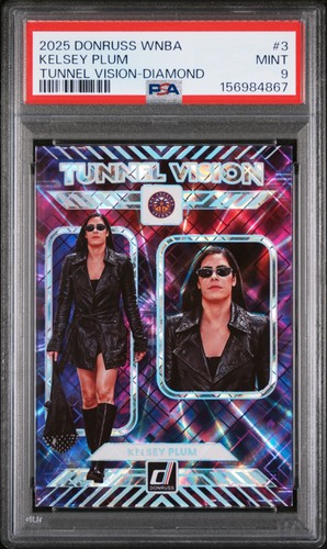 2025 PANINI DONRUSS WNBA TUNNEL VISION DIAMOND #3 KELSEY PLUM PSA 9