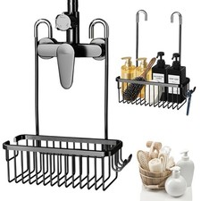 Shower Caddy Bathroom Storage Organiser With Hooks Hanging Tidy Rack Basket Bath