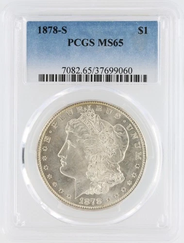 1878-S Morgan Silver Dollar PCGS MS65 S$1 San Francisco Minted No Reserve