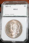 1881-S $1 Morgan Silver Dollar PCI Green Vintage 10 Digit Holder