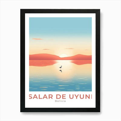 Bolivien Salar De Uyuni Reise 2 Kunst gerahmtes Wandbild Poster Leinwanddruck Bild