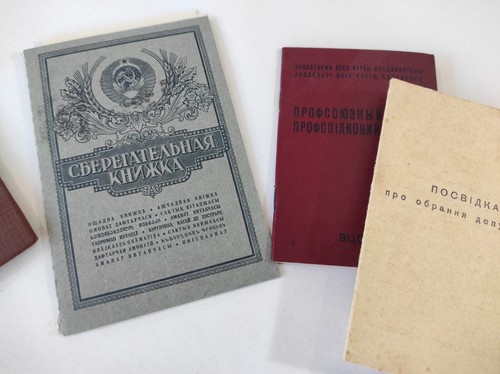 5 documentos soviéticos vintage - Imagen 7 de 8