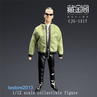 1/12 CJG-1217 Green Coat Tops Clothes For 6'' Male DAM 3ATOYS Action Figure Body