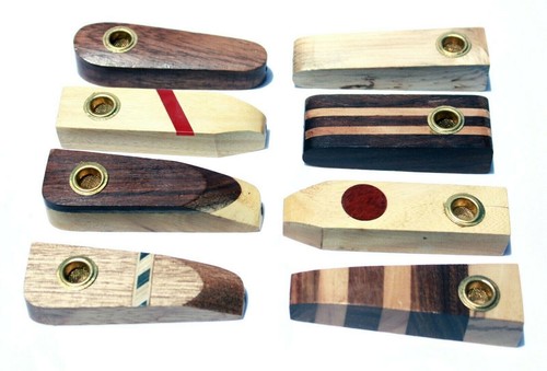 ROSEBUD 3.25" SMALL WOODEN PIPE ONE-HITTER ASSORT SMOKING PWS010