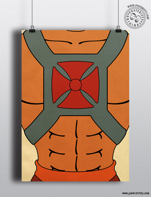 HEMAN (He-Man) - Minimalist Torso Poster, Minimal Chest Print ...