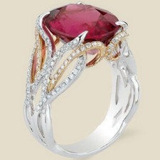 Beautiful Red Crystal Fashion Ring  Sz 7 8 9
