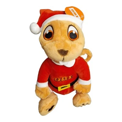 Obi Biber Weihnachtsbiber Plüschtier Stofftier Kuscheltier Weihnachtsmann 30 cm