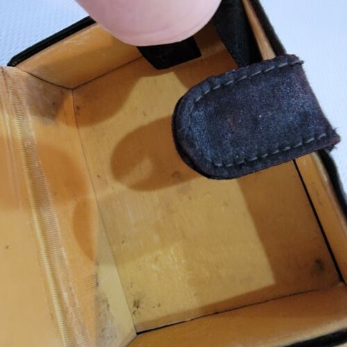 Vtg Womens Compact Wadsworth w black box 1940s 50s ornate thistle gold tone - Picture 3 of 10